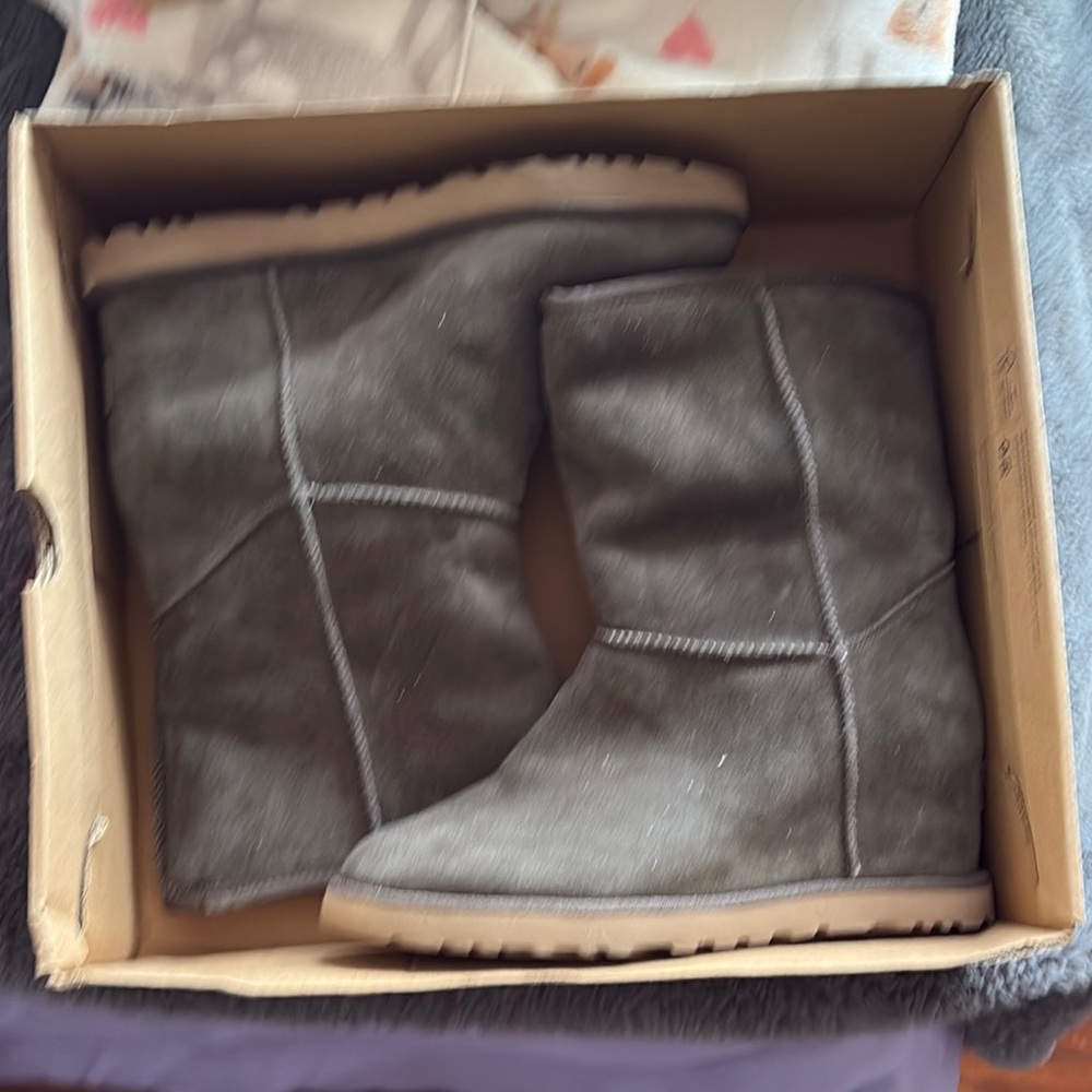 UGG Women's Charcoal Suede Winter Boots